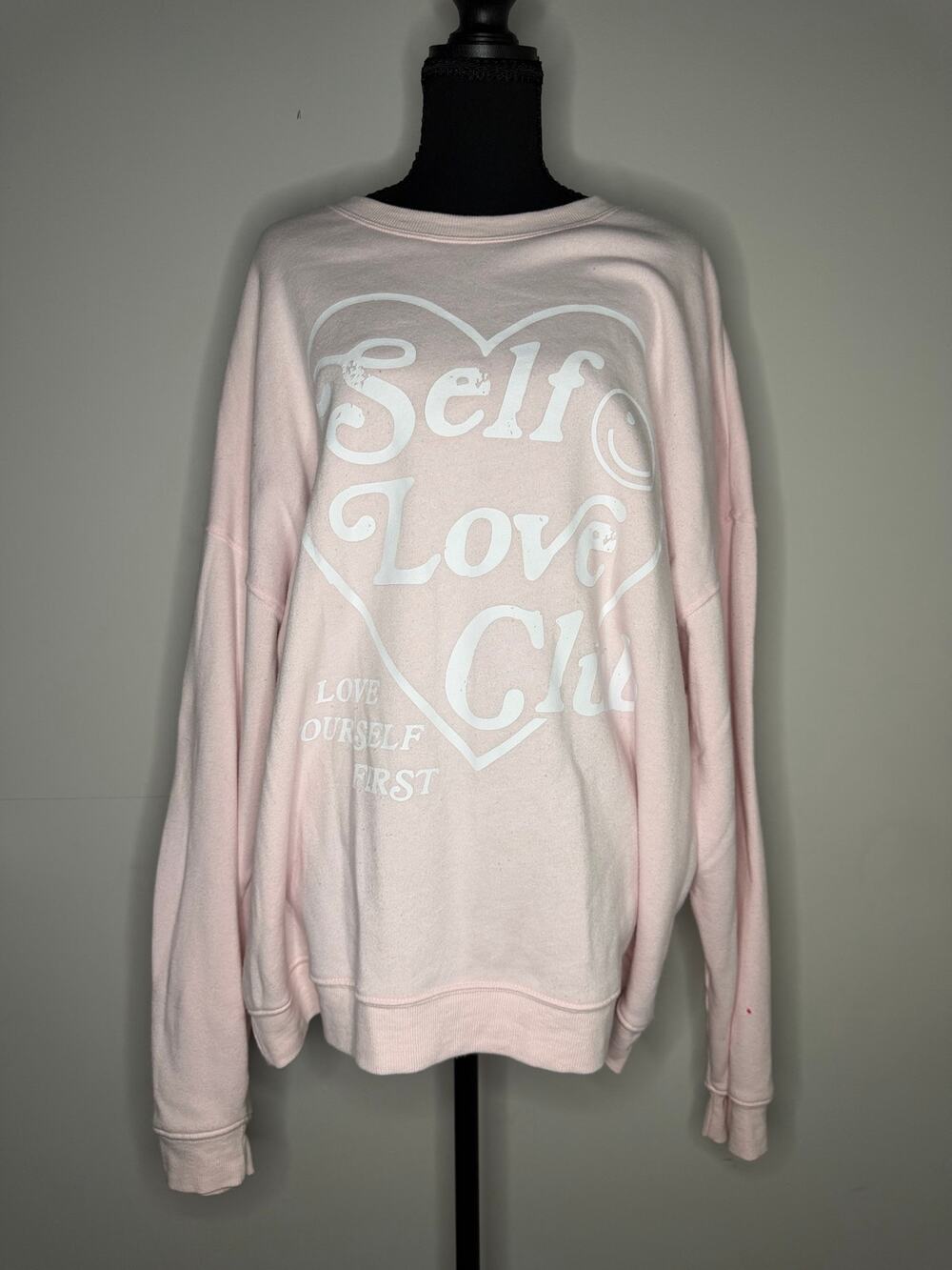 Grayson Threads Self Love Club Oversized Sweatshirt Pink Women’s XL